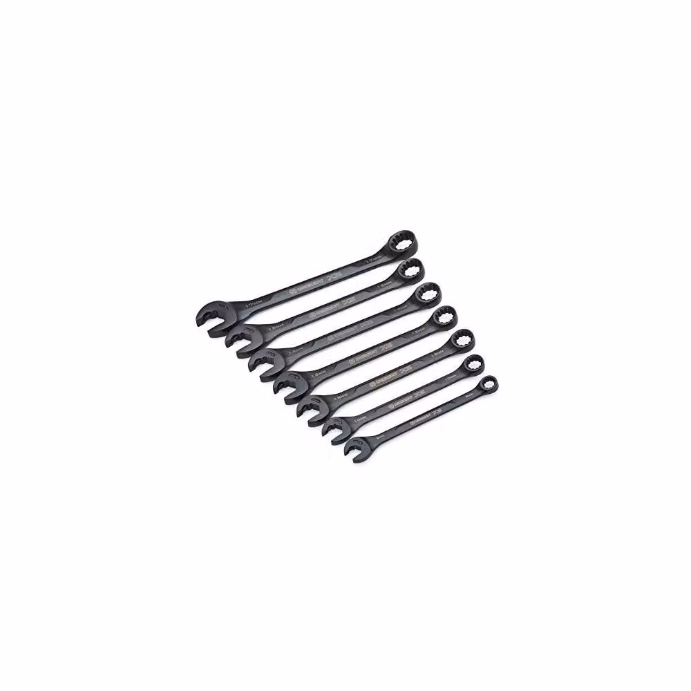 Crescent X6 7 Piece Open End Ratcheting Spanner Set in Black – 2