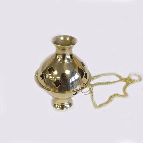 KDMD Gold Hanging Metal Incense Burner