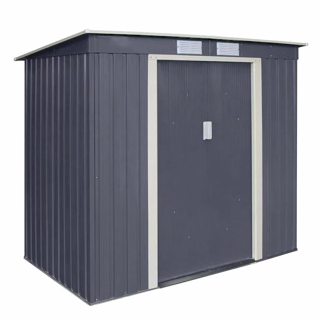 Cheshire Metal Pent Shed with Double Doors in Dark Grey – 2