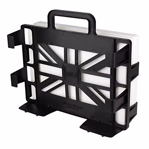 WestonBoxes A4 Portable Document Storage Box Carrier with 2 White Plastic Boxes – 2