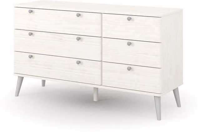 Core Products Ltd Augusta Extra Wide 3 plus 3 Drawer Chest of Drawers in White