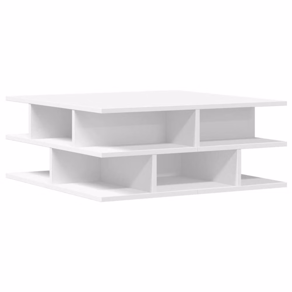 Berkfield Home Modern White Decorative Coffee Table, W/D/H: 70 x 70 x 29 cm – 2
