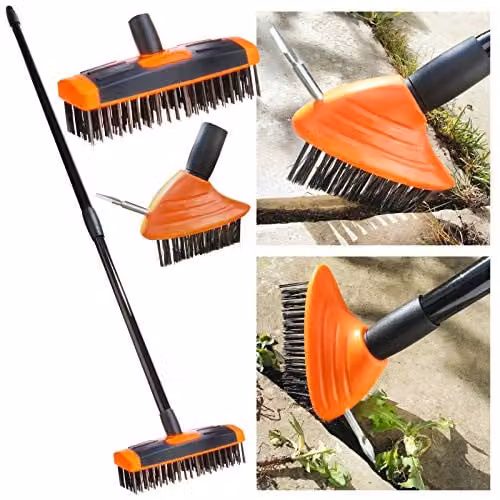 mysmartbuy 3-in-1 Telescopic Garden Brush and Weeding Tool in Orange and Multicolour – 1