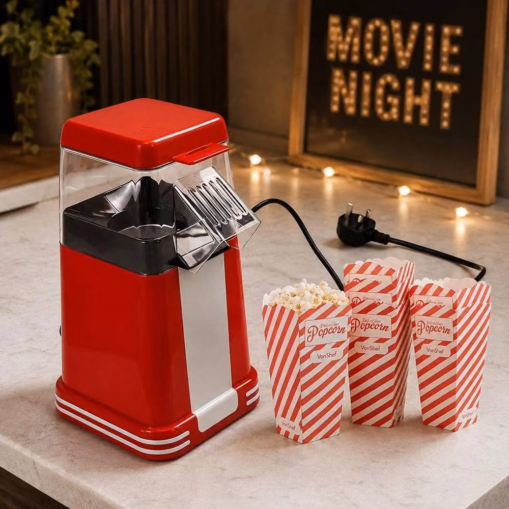 Havendro Retro Hot Air Popcorn Popper in Red – 3