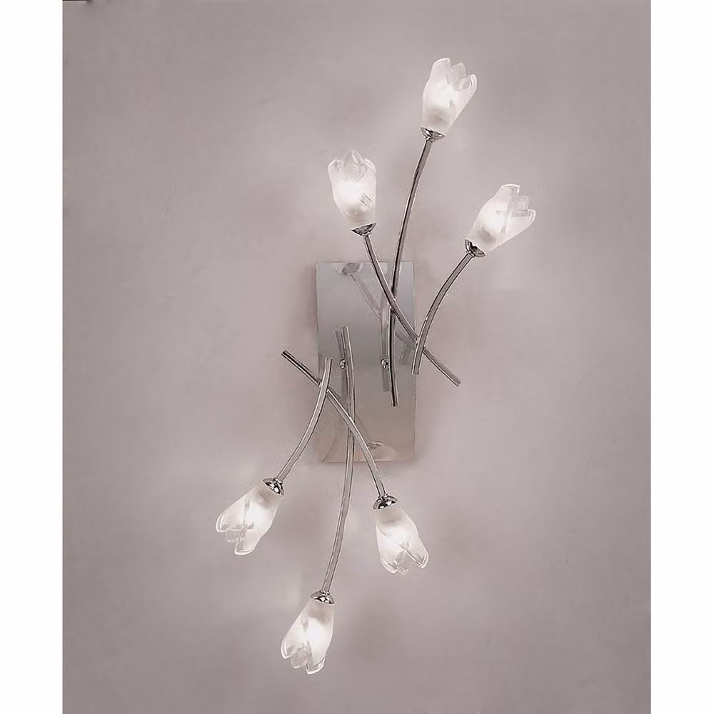 Netlighting Pietra 6 Light G9 Ceiling and Wall Switched Light in Polished Chrome and Grey – 2