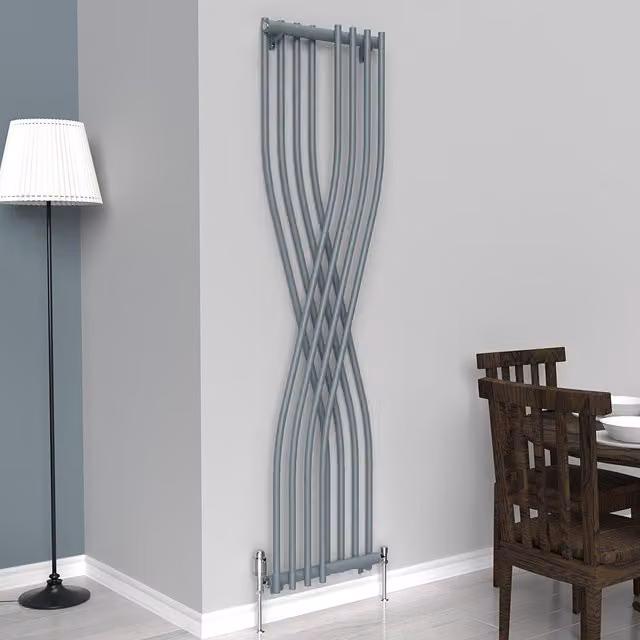 Lux Heat Xtreme Vertical Steel Radiator in Grey, H: 177.5 cm x W: 45.0 cm