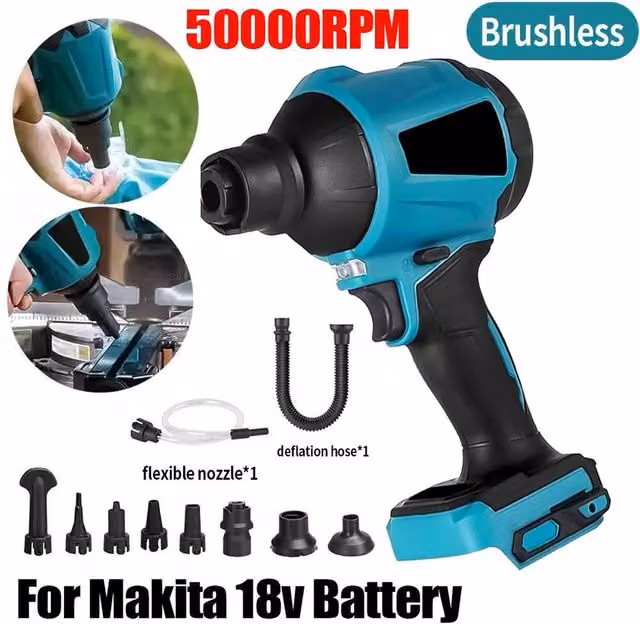 NESTLUNE Cordless Brushless Motor Dust Blower in Blue, W/D/H: 100 x 15 x 24 cm – 1