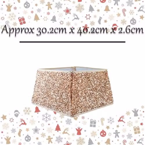 VFM e-Store Gold Christmas Tree Skirt, W/D/H: 30.2 x 40.2 x 2.6 cm – 2