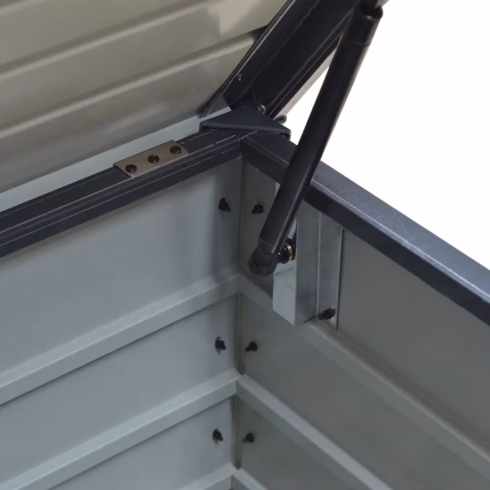 Living and Home 200L Metal Outdoor Garden Lockable Storage Box in Dark Grey – 6