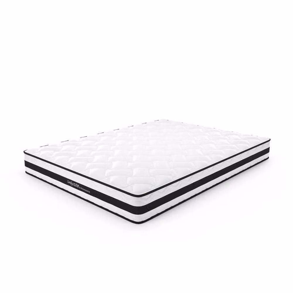Home Source Bonnell Coil System Quilted Mattress, White, W/D/H: 90 x 200 x 17 cm – 2