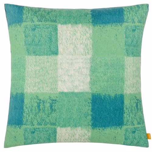 Furn Alma Green Checked Square Polyester Cushion, 50 x 50 cm – 2