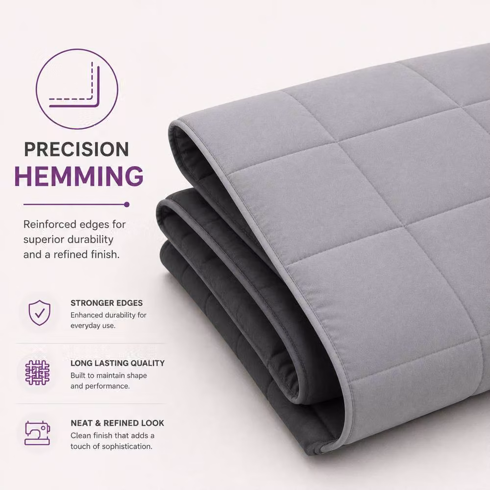 Grace Reversible 2 Tone Coverless Duvet, 10.5 Tog, Grey, Single – 4