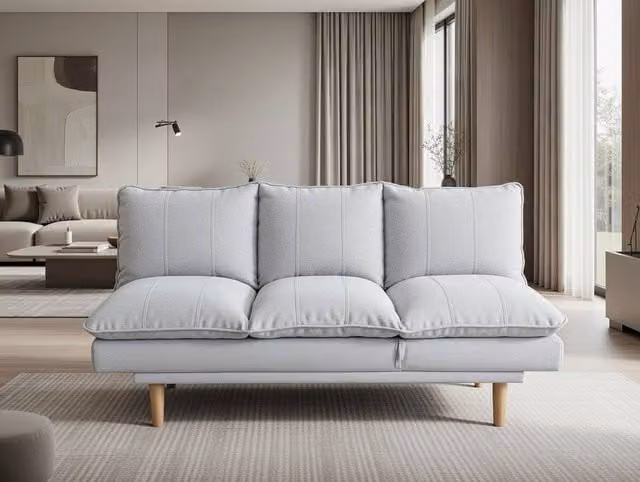 DS Living The Amalfi 3 Seater Fabric Sofa in Grey with Sleeping Function – 1