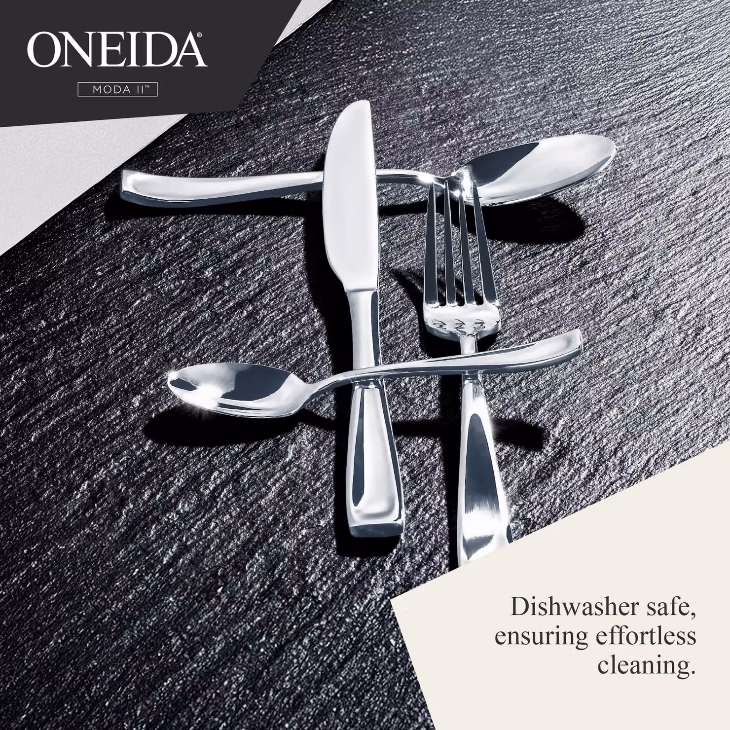 ONEIDA Moda II 16 Piece Stainless Steel Cutlery Set in Silver – 4