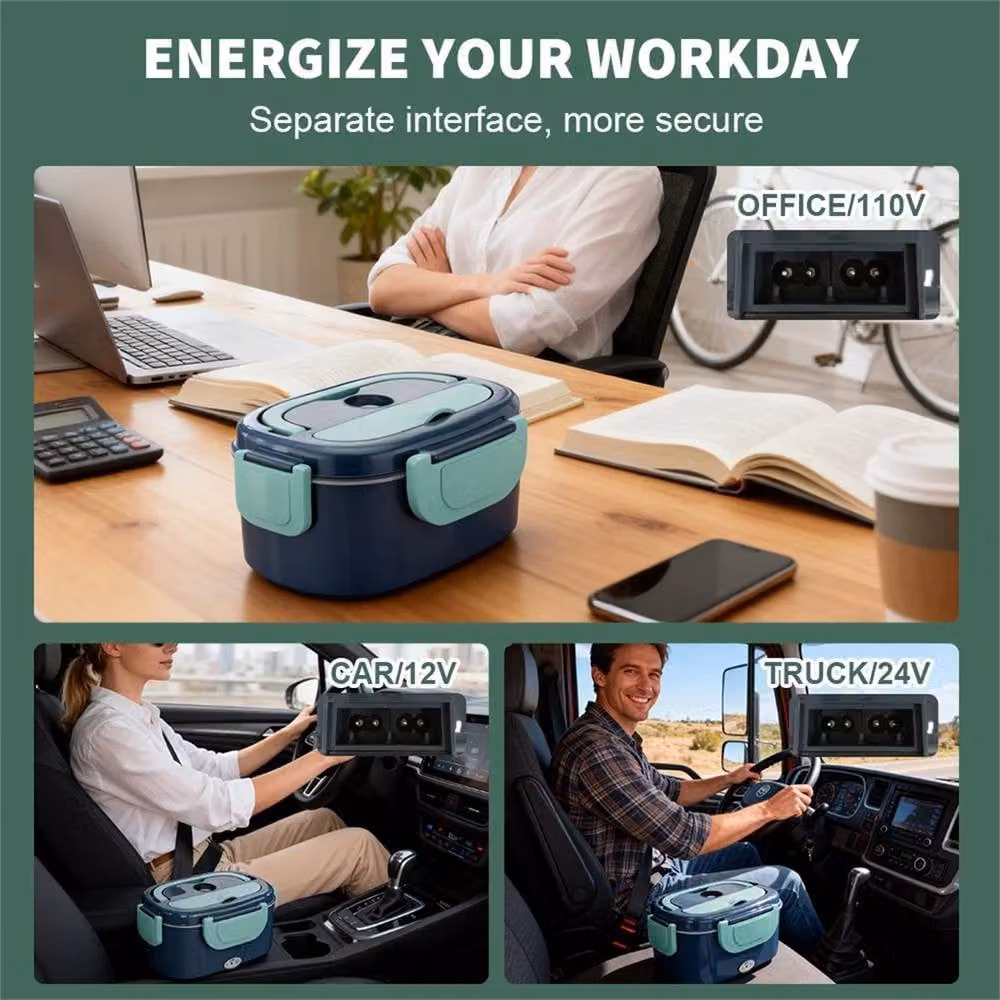 Nordara Portable Electric Lunchbox, 1.5L, Dark Blue – 4