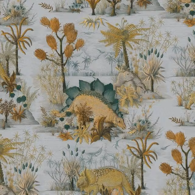 House of Hackney Dinosauria Wallpaper in Multicolour