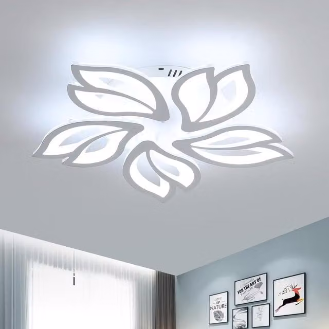 COMELY Modern LED Flower Design Ceiling Light in White, 65W, 6500K Cool White