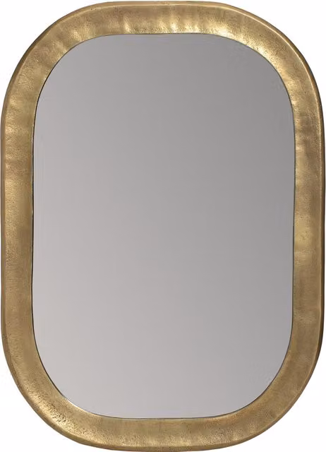 MH London Dani Oval Accent Wall Mirror in Black, Brown and Antique Gold