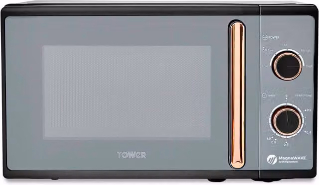 Cavaletto 20L Manual Solo Countertop Microwave, Black
