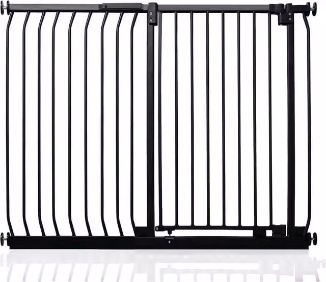 Safetots Extra Tall Elite Pressure Baby Gate, Matt Black, Width: 116 cm - 125 cm