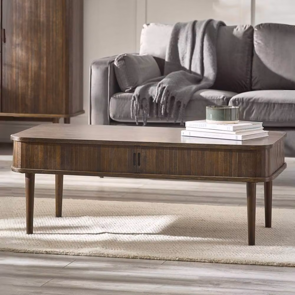 Cheshire Arran Mid-Century Rectangular Coffee Table in Brown Wood – 2