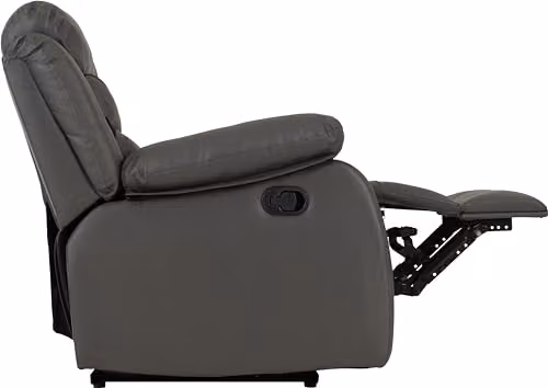 Seconique Roma 3+2 Seater Recliner Sofa Set in Grey Faux Leather – 4