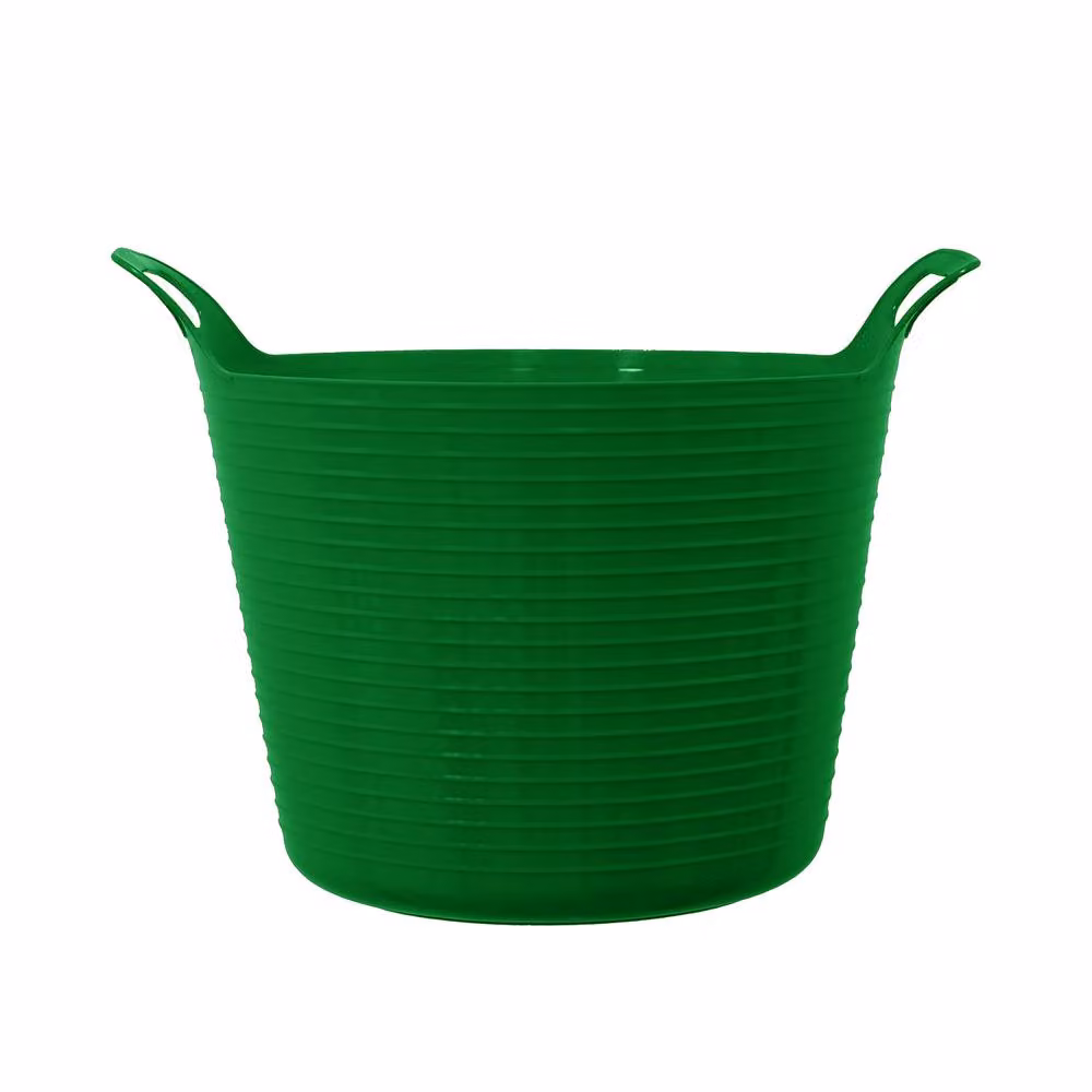 Simpa Set of 5 Durable Plastic Multipurpose Flexi Tubs, 42L, Green – 2