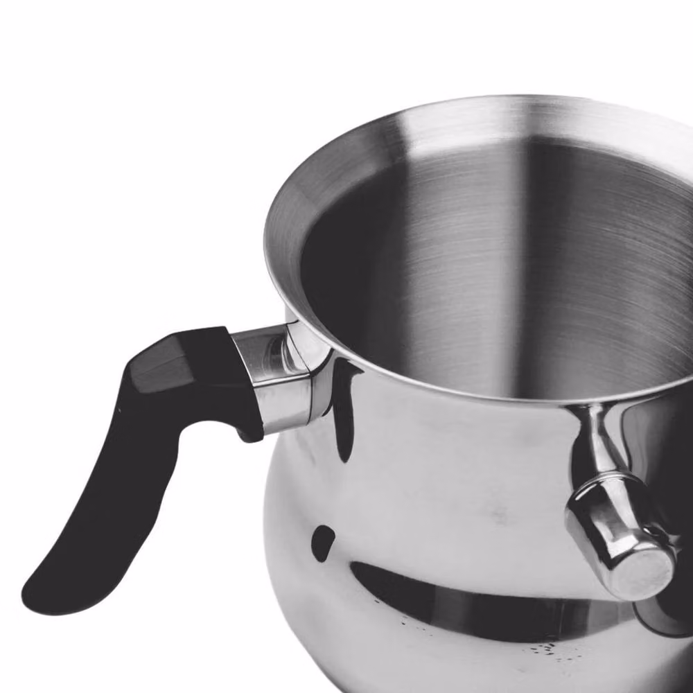 KORVIXA Stainless Steel Milk Pot with Lid in Silver, 1.5 l – 5