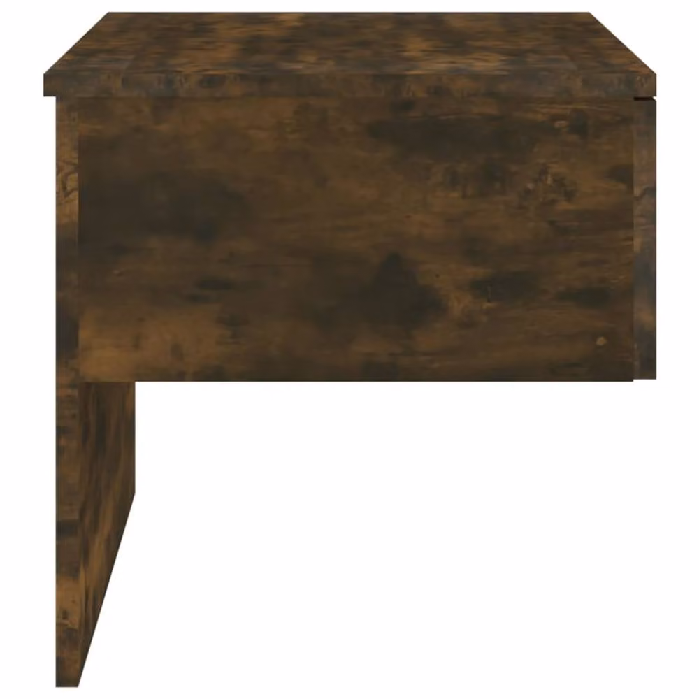 Berkfield Home Set of 2 Wall-mounted Bedside Cabinets in Smoked Oak Brown, W/D/H: 40 x 40 x 60 cm – 6