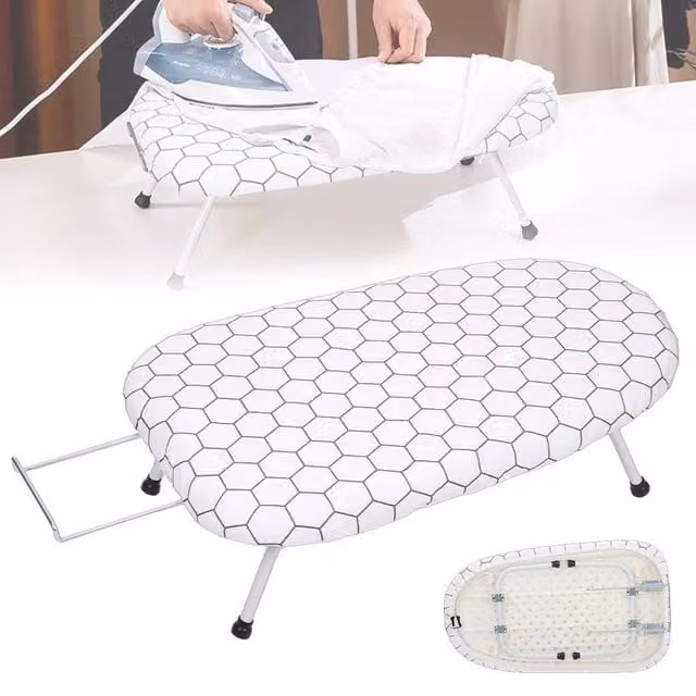 EONLION Compact Foldable Tabletop Ironing Board in White