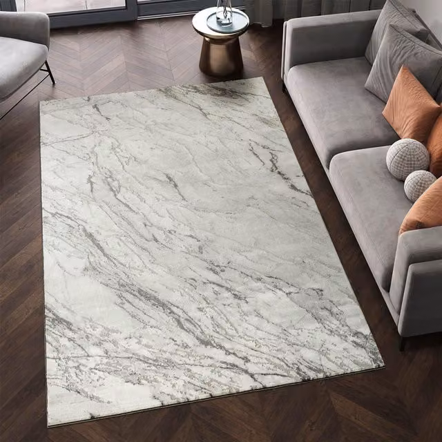 Desire Rugs Novu Modern Abstract Living Room Area Rug in Valley Grey, W: 200 cm, L: 290 cm – 1