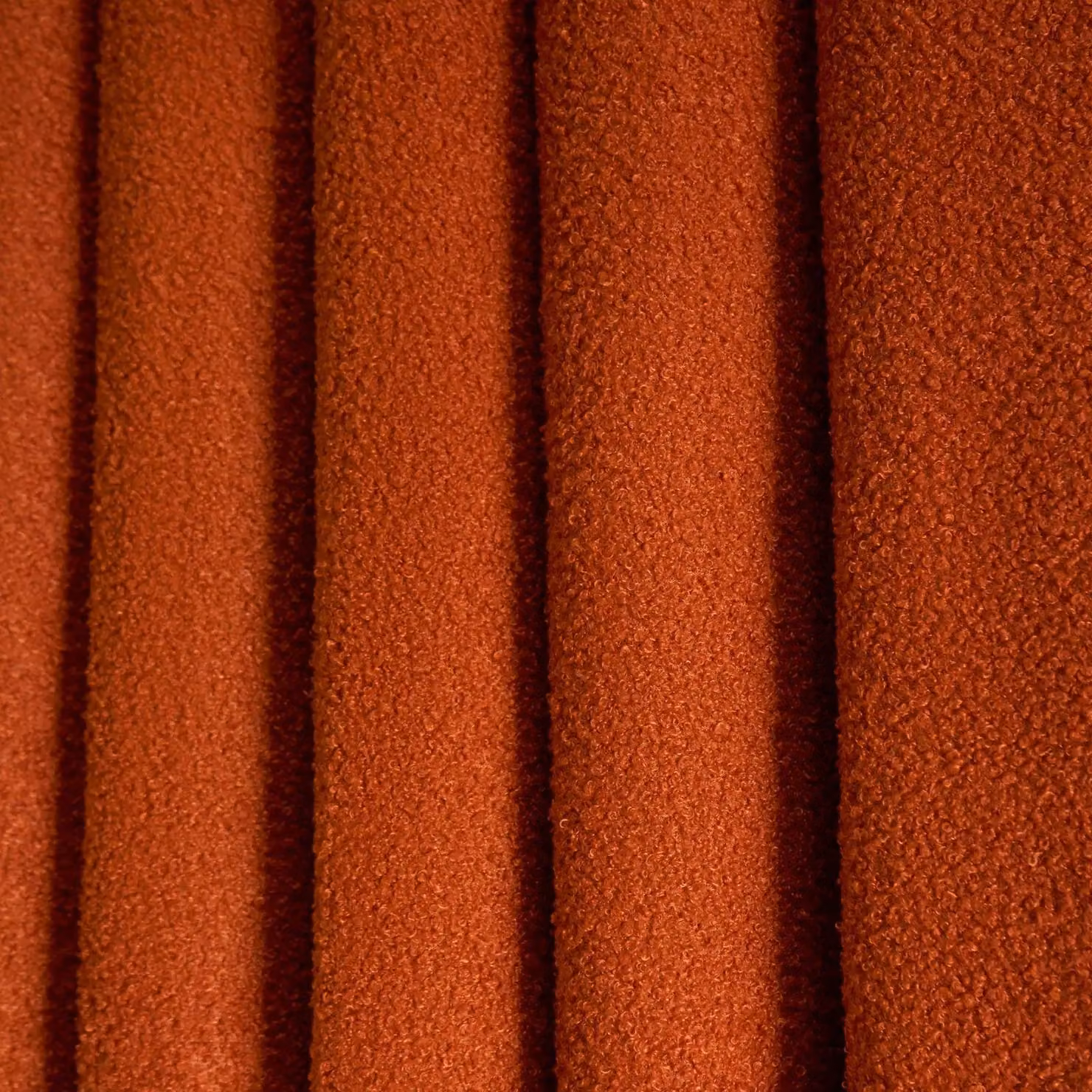 OHS Pair of Boucle Blackout Eyelet Curtains in Burnt Orange, Width: 229 cm, Drop: 229 cm – 2