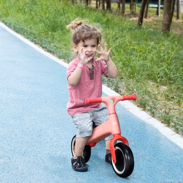 AIYAPLAY Height Adjustable Baby Balance Bike in Pink