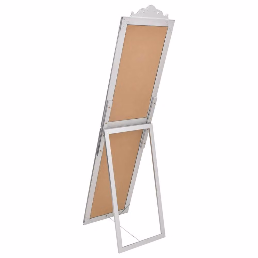 Berkfield Home Silver Free-Standing Rectangular Mirror W: 45 cm, H: 180 cm – 2