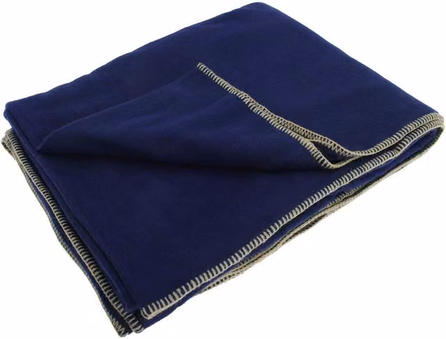 Result Plain Warm Outdoor Fleece Blanket in Dark Blue – 1