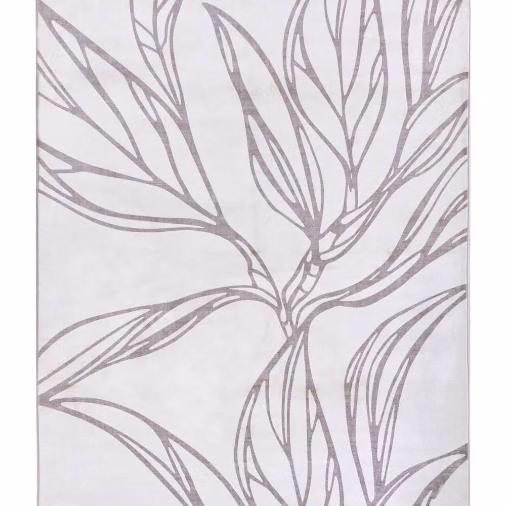 Wyld and Coco Beige Floral Leaf Rug, W/D: 140 x 200 cm – 2
