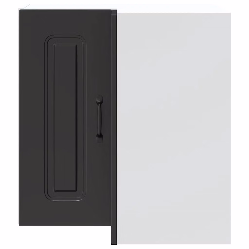 Berkfield Home Kalmar Black Matt Engineered Wood Wall Mounted Kitchen Corner Cabinet – 3