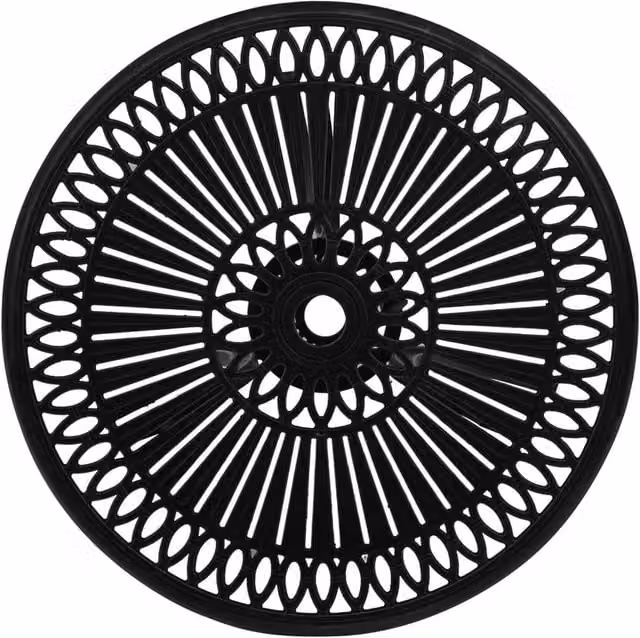Berkfield Home Round Garden Table in Matt Black Powder Coated Aluminium, W/D/H: 62 x 62 x 65 cm – 1