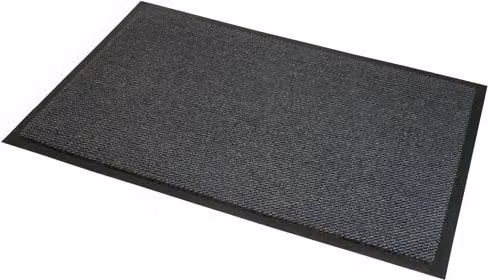JVL Commodore Non-Slip Barrier Mat in Grey and Black, W: 120 cm x D: 150 cm
