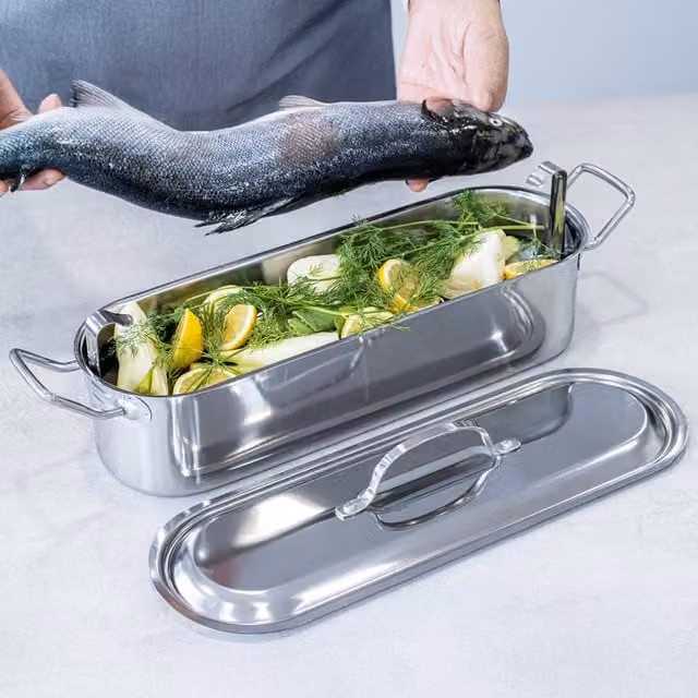 KitchenCraft Stainless Steel Saucepan in Grey/Silver