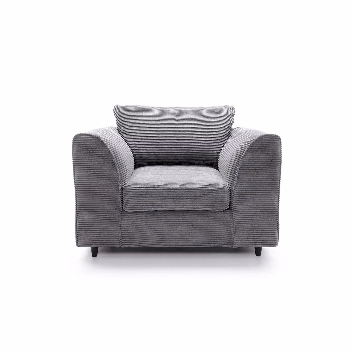 Abakus Direct Jumbo Cord Armchair in Grey, W/D/H: 102 x 86 x 78 cm – 2