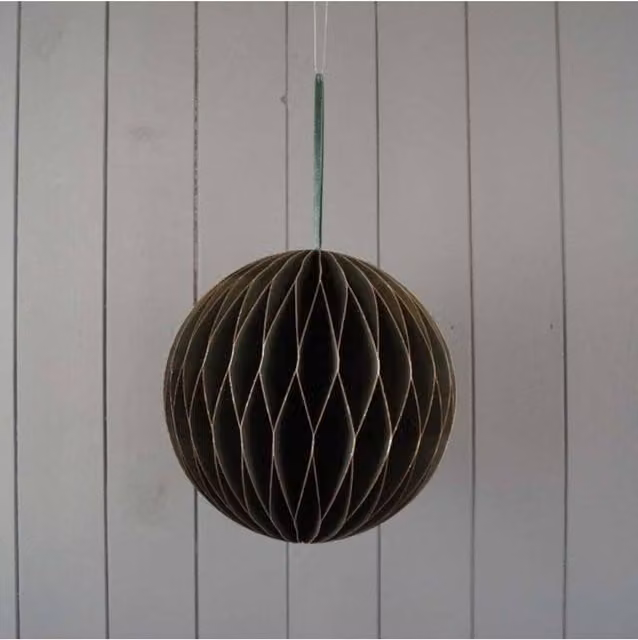 KDMD Green Geometric Circular Paper Bauble for Christmas Hanging Decorations