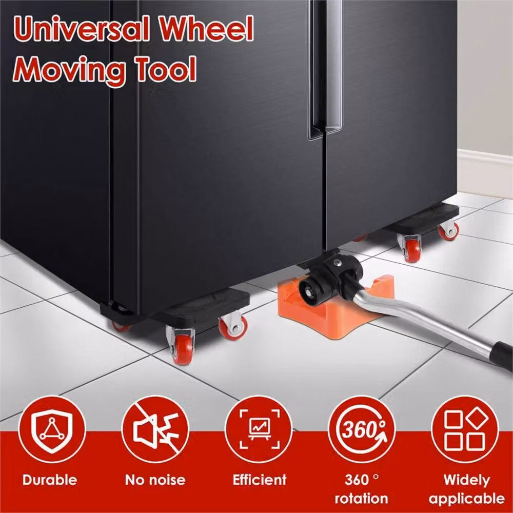 Nordara 4-Piece Furniture Mover Set with Lifter Wheels in Black – 4