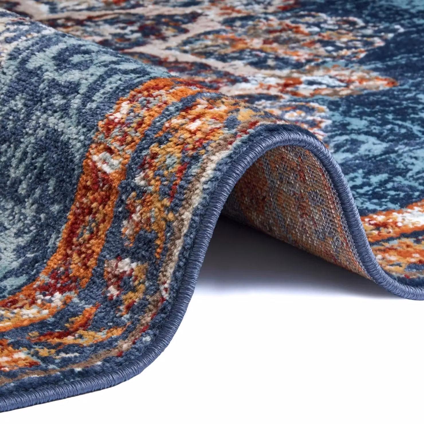 THE RUGS Orient Maderno Medallion Oriental Rug in Blue and Red, Polypropylene, W: 200 cm, D: 280 cm – 3