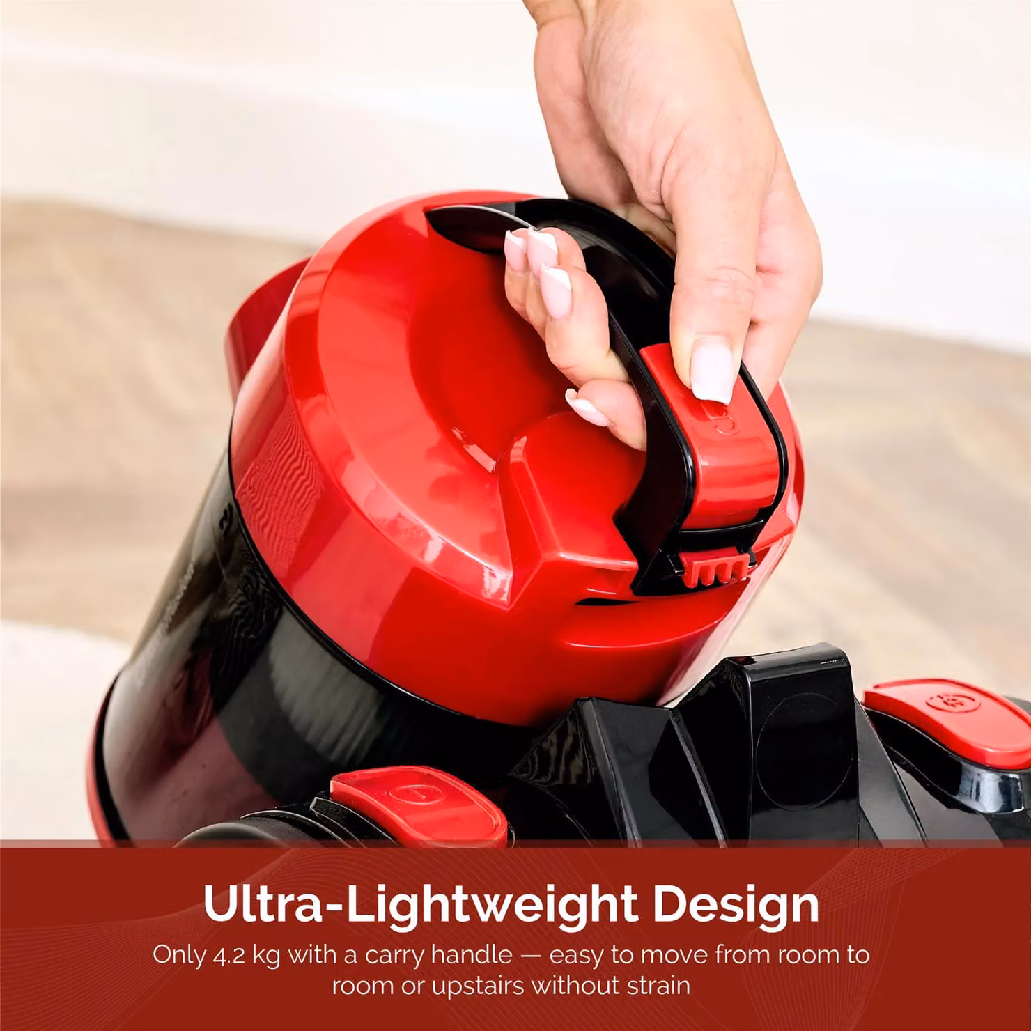 Rediffusion Multi Cyclonic Bagless HEPA Vacuum Cleaner in Red – 6