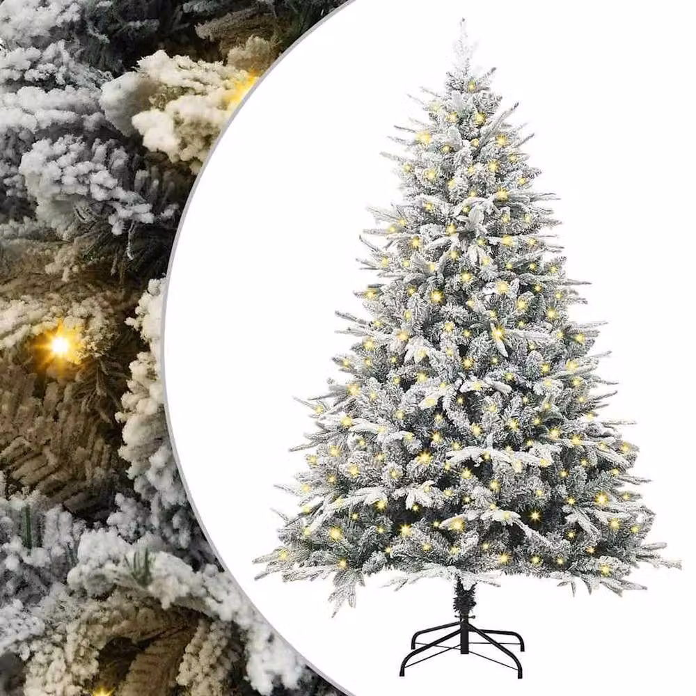 Berkfield Home Artificial Pre-lit Christmas Tree in Green, Height: 180 cm – 2
