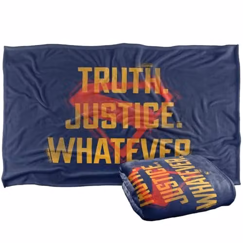 Warner Bros. Supergirl 2026 Truth, Justice, Whatever Soft Fleece Throw Blanket, W/D/H: 91 x 147 cm, Multicolour – 1