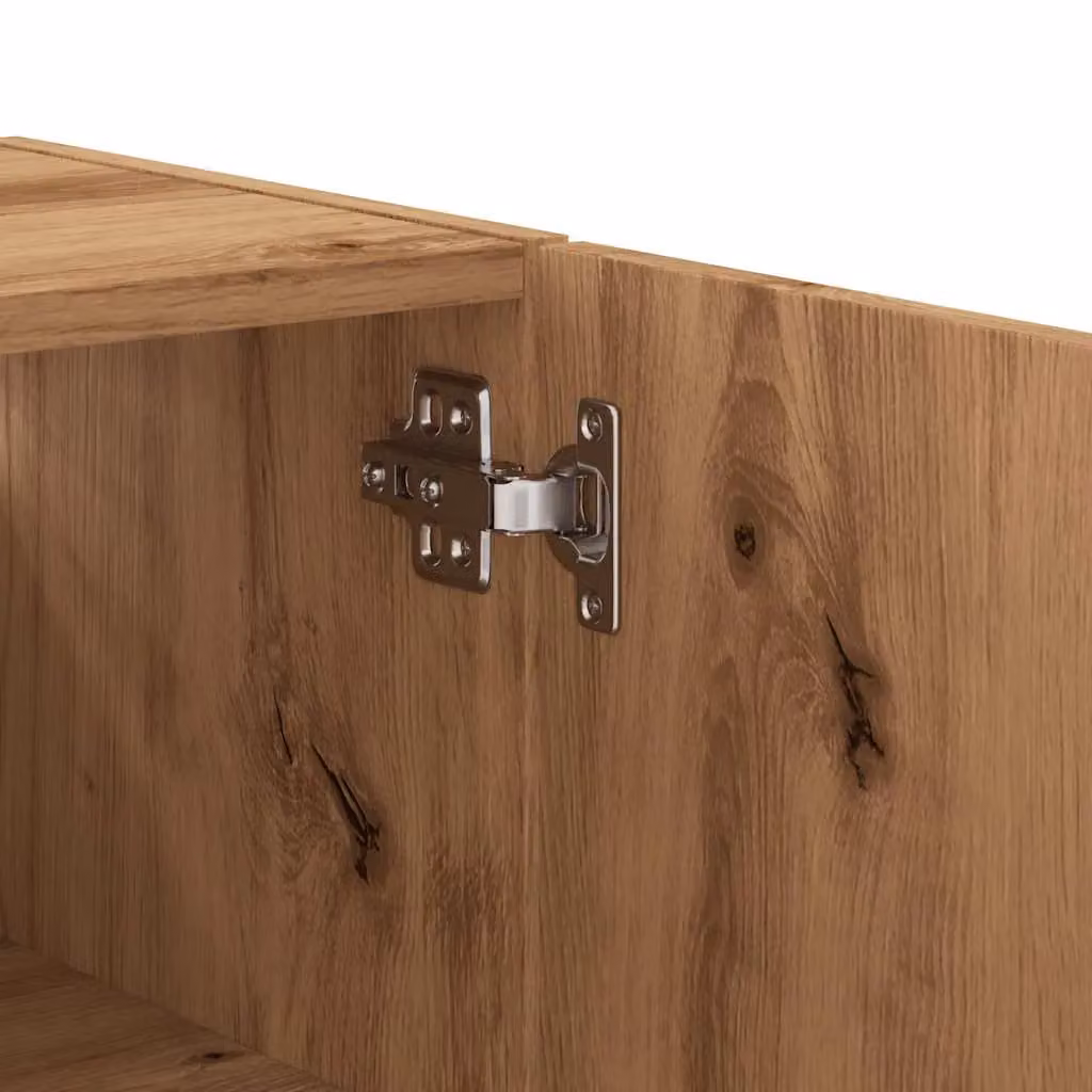 Berkfield Home Artisan Oak Wall Cabinet in Brown, W: 60 cm, D: 31 cm, H: 60 cm – 3