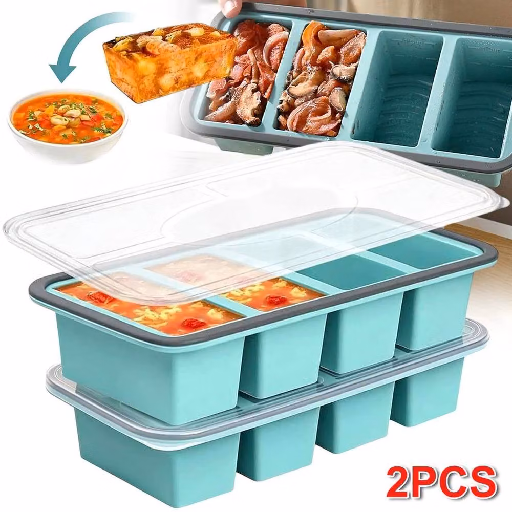 FLAVORA 2-Piece Silicone Food Freezer Moulds in Turquoise – 3
