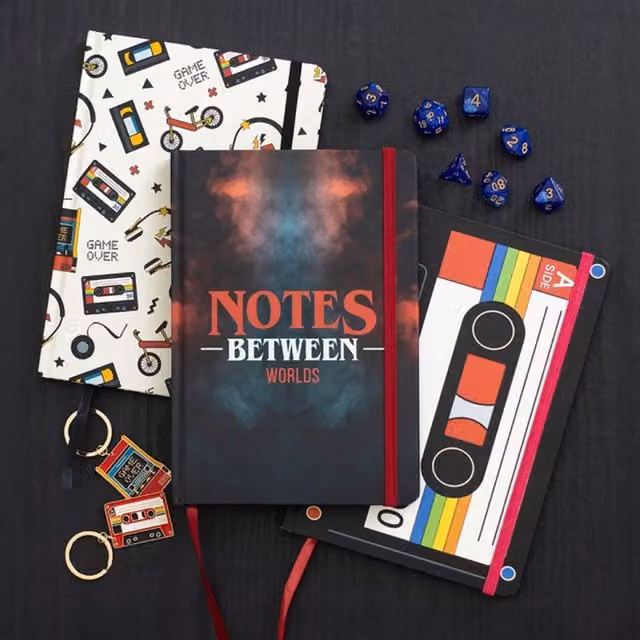 KDMK Retro Cassette Tape A5 Hardcover Notebook with Lined Paper, Black
